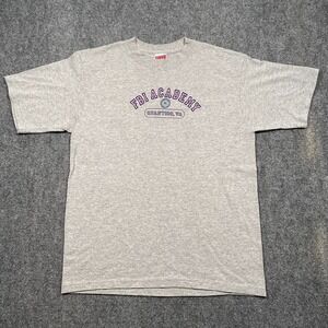 FBI Academy Quantico VA Graphic Shirt Men's Medium‎ Gray Soffee